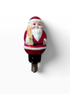 Vtg CHRISTMAS BULB Standing Santa with his Sack Figural Light Tree VG Untested